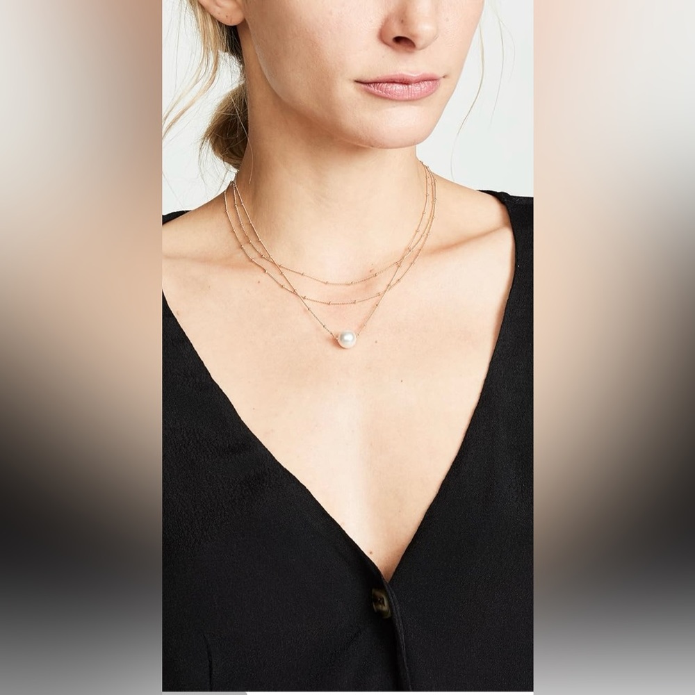 Swarovski Pearl Gold Chain Necklace